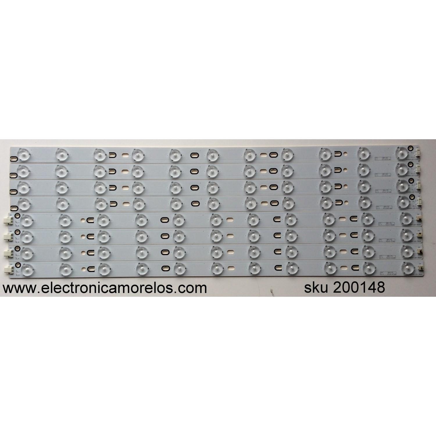 KIT DE LED´S PARA TV TOSHIBA (8 PIEZAS) / NUMERO DE PARTE V500H1-LD1-TLDC6 / V500H1-LD1-TRDC6 / V500HK1-LD1 LED / PANEL V500HK1-LD1 / MODELOS 50M2U / 50L2200U / 50LB45RQ